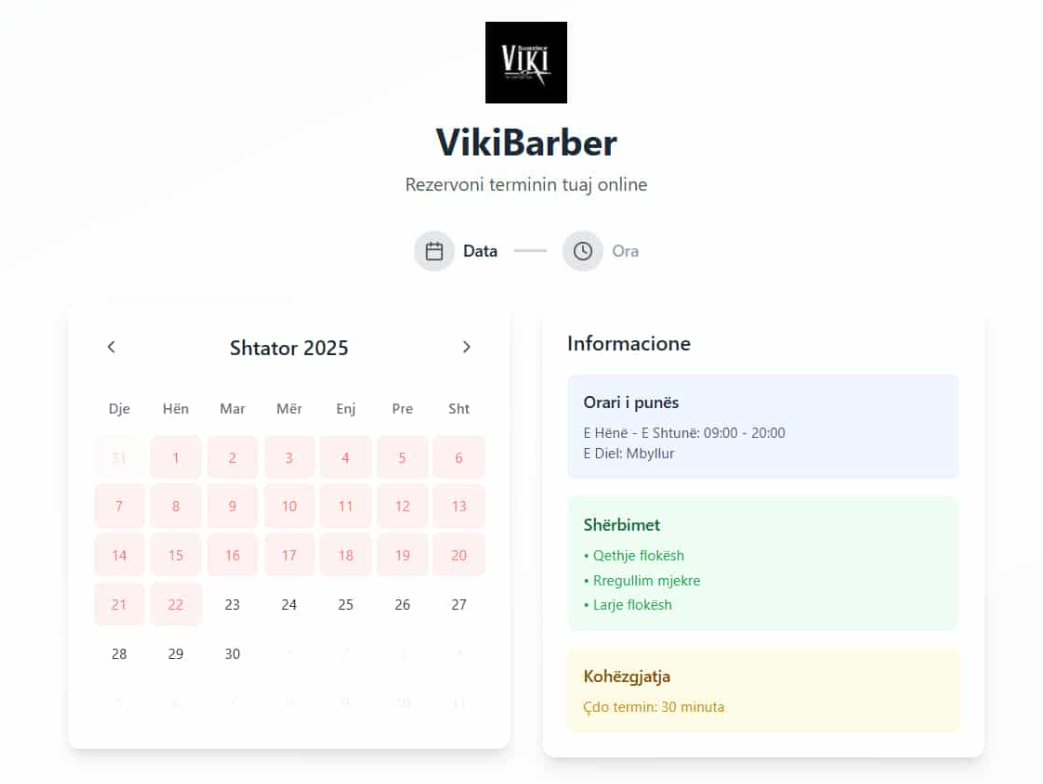 Barber Booking Website